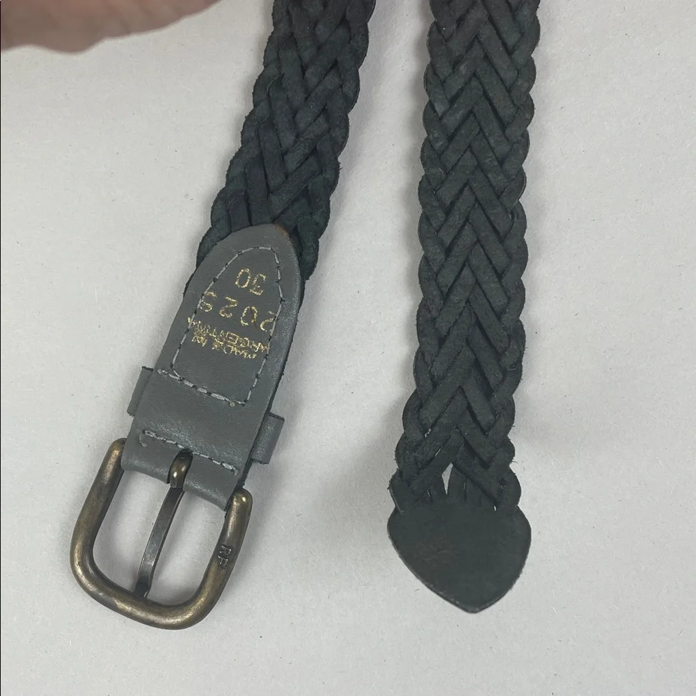 Vintage Belt Braided Leather Gray - Picture 8 of 10